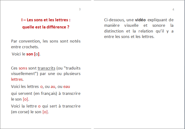 La langue corse : quelles lettres pour quels sons ? p. 2