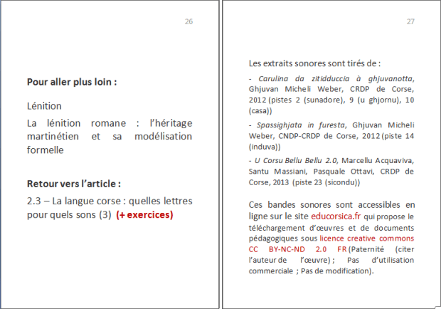 La langue corse : quelles lettres pour quels sons ? p.12